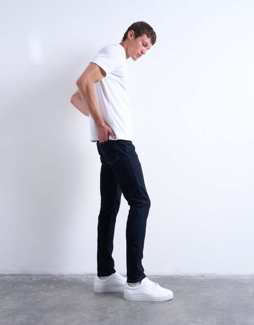 Topman stretch skinny jeans in raw