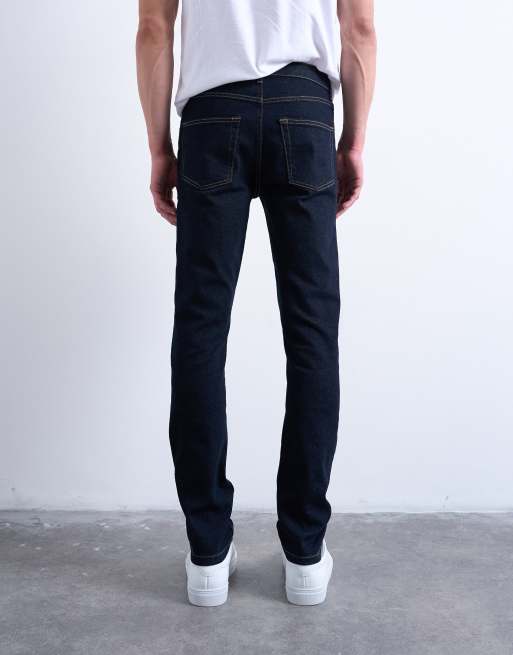Topman stretch skinny jeans in raw