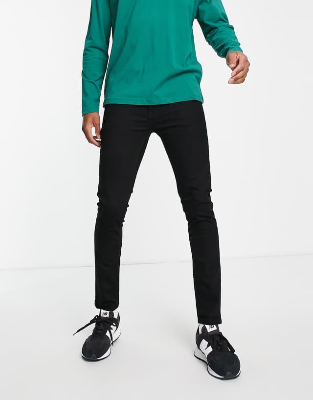 Topman - stretch skinny jeans in stay black