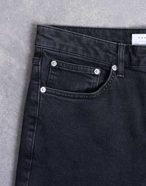 Topman stretch skinny jeans in washed black, 5 of 7