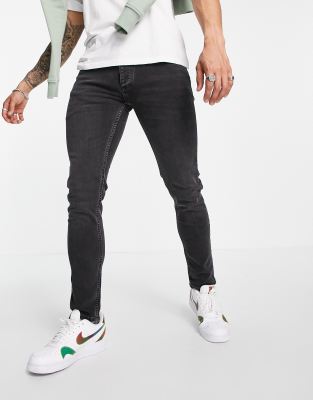 topman black stretch skinny jeans