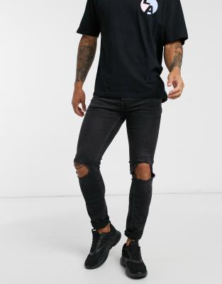 knee blowout jeans mens