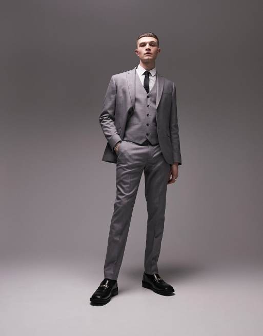 Topman stretch skinny pants in gray, 2 of 5
