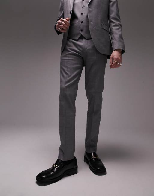 Topman stretch skinny pants in gray, 4 of 5