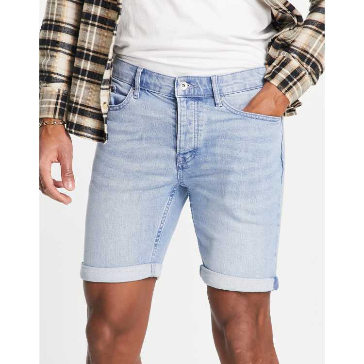 Topman stretch skinny shorts in bleach ASOS