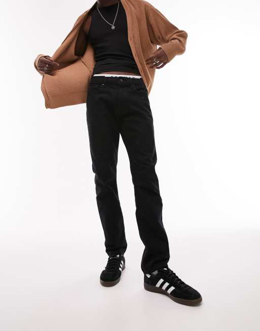 Topman stretch slim jeans in black