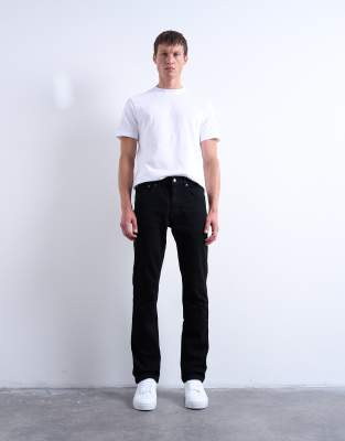 Topman Stretch Skinny Jeans In Black