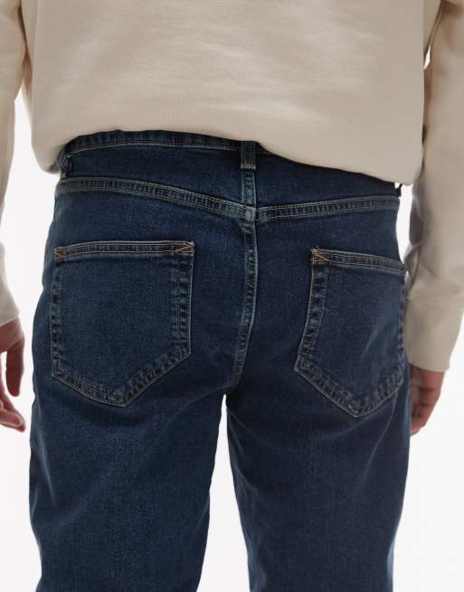 Topman stretch slim jeans in mid wash blue ASOS