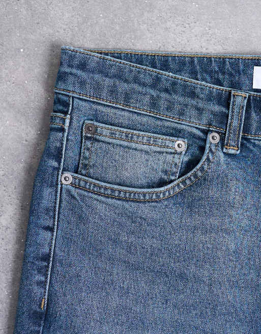 Topman stretch slim jeans in mid wash, 5 of 7