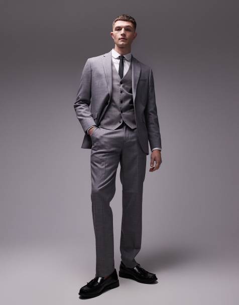 Selected Homme slim tapered fit smart pants in dark gray houndstooth