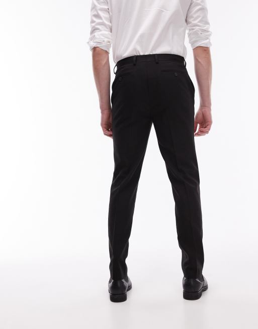 Black stretch suit pants