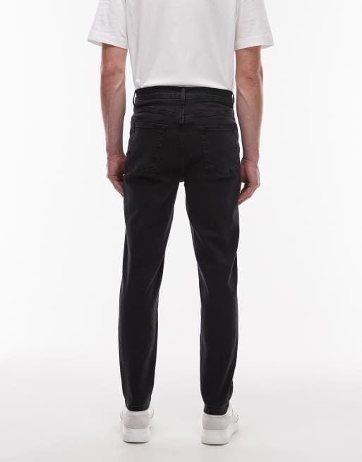 Topman stretch taper jean in washed black, 2 of 5