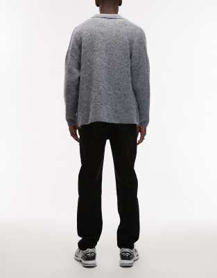 Topman Stretch Taper Jeans In Black