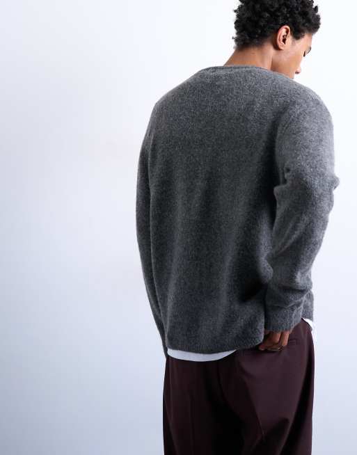 Topman – Strickjacke in Anthrazit mit regulärem Schnitt, 5 von 5