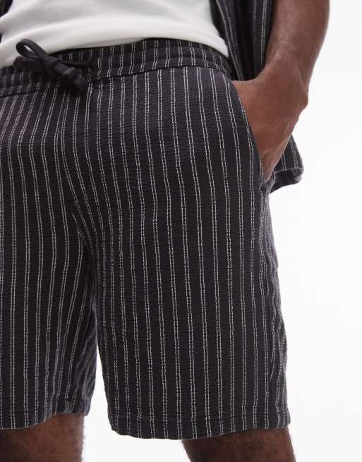 Topman stripe shorts in black (part of a set), 2 of 5