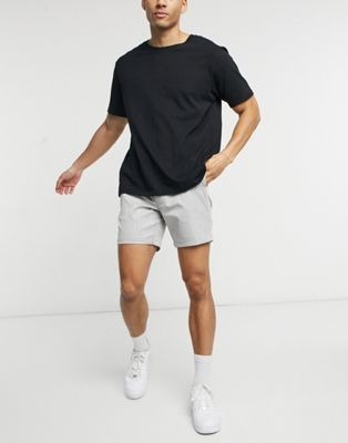 Topman stripe shorts in grey - ASOS Price Checker