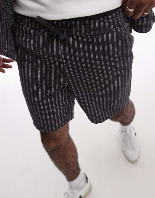 Topman striped shorts in black - part of a set, 3 of 5