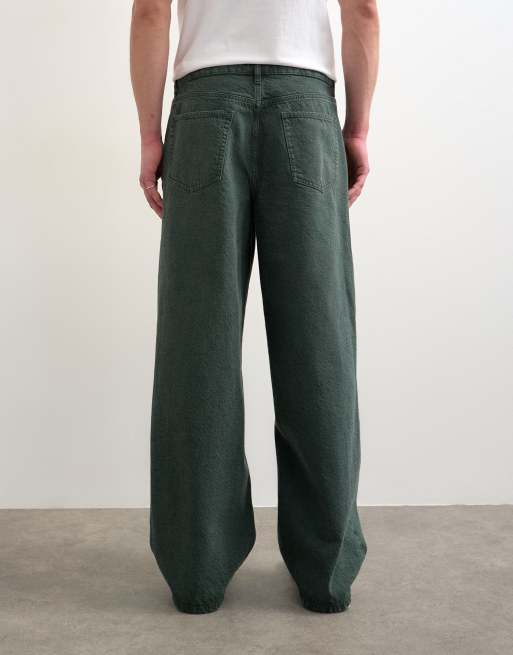 Topman - Stugge baggy jeans in groen, 4 van 7