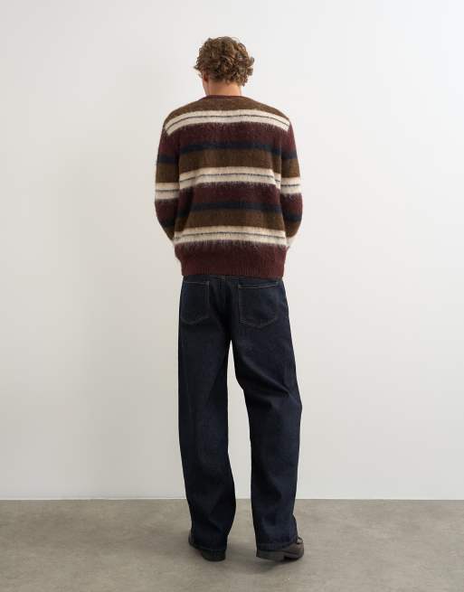 Topman styva baggy jeans i mörk tvätt, 4 av 5