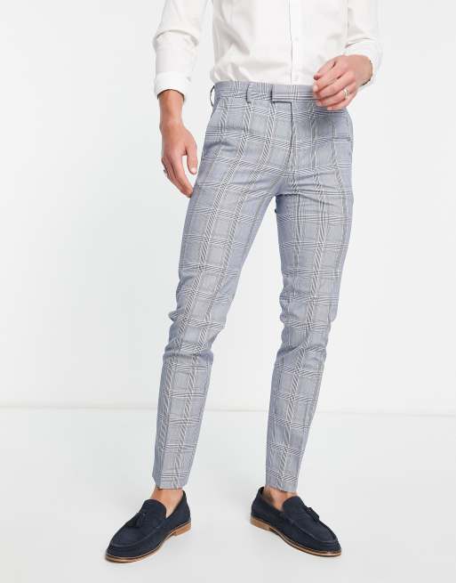 Plaid store pants topman