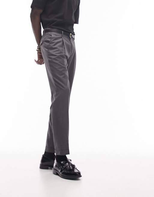 Topman grey hot sale trousers