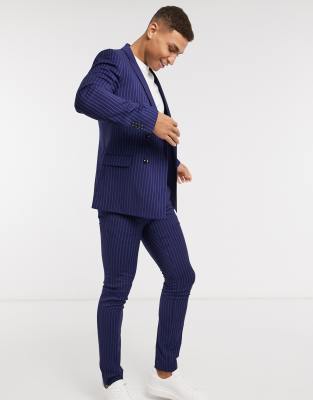 skinny fit pinstripe suit