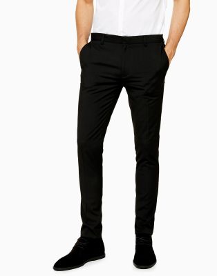 super skinny smart trousers in black