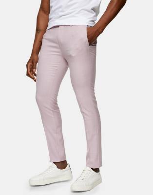 Topman super skinny fit suit pants in lilac-Purple