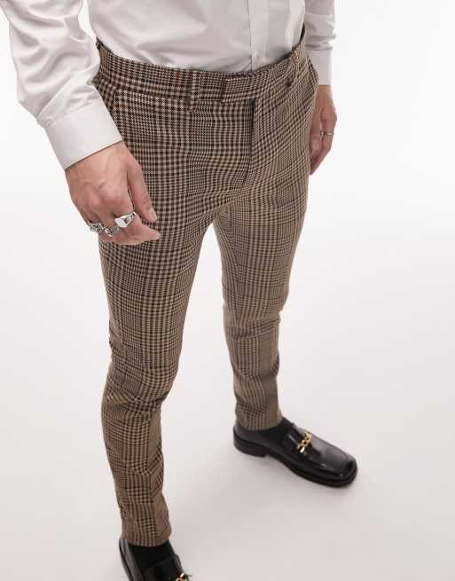 Skinny Check Suit Trousers