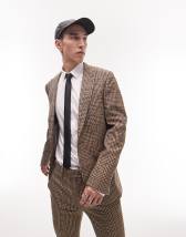 Gianni Feraud skinny suit jacket in brown cord | ASOS