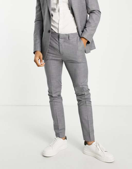 ASOS DESIGN skinny suit pants in gray