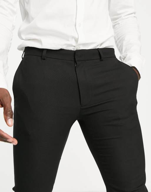 topman skinny fit textured dress pants Topman skinny textured suit pants in gray