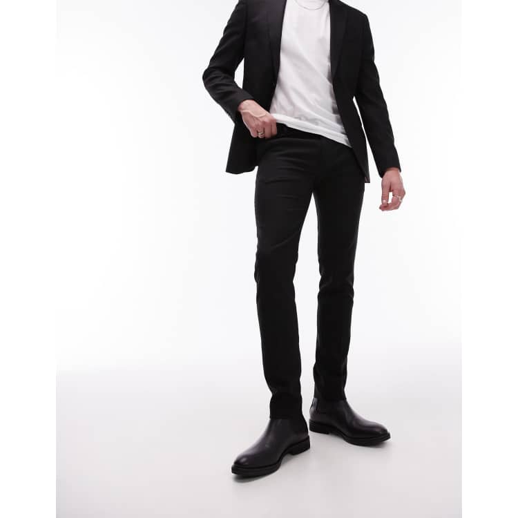 Super Skinny Black Suit Pants