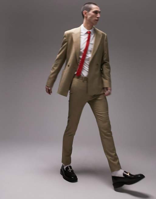 Men's Tan Suit Pants