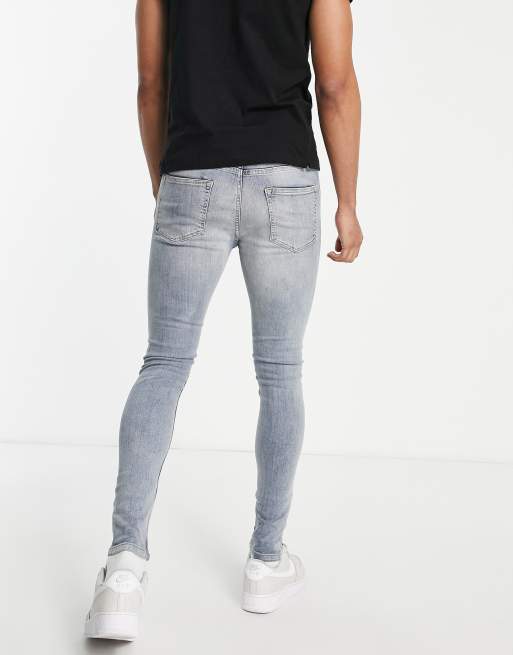 Topman super spray on jeans in light wash tint, 2 of 4