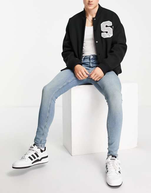 Topman - Superaansluitende jeans in lichte wassing 