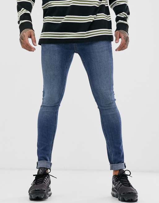 Topman - Superstrakke jeans in midwash