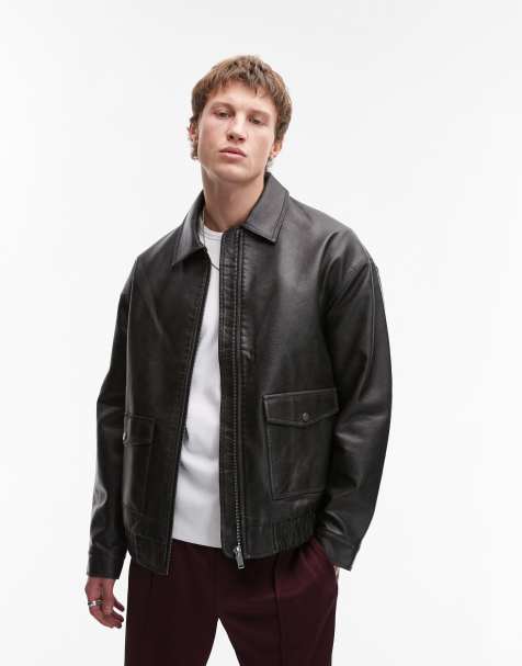 Topman – Svart A2-jacka i läderimitation - view 1