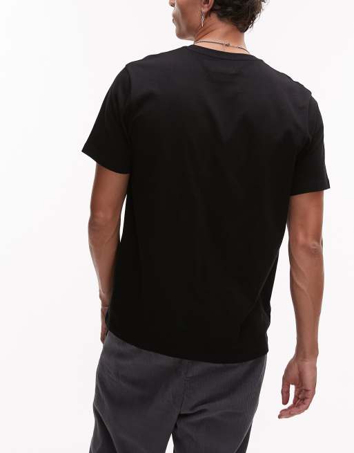Topman – Svart, ljusbeige och ljiusblå t-shirt i classic fit, 3-pack, 3 av 4