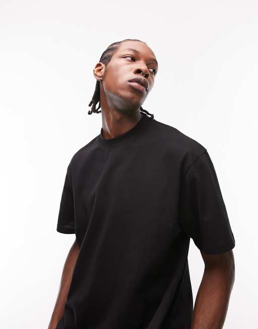 Topman – Svart t-shirt i oversize