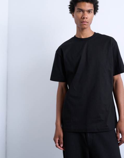 Topman – Svart t-shirt i oversize - view 1