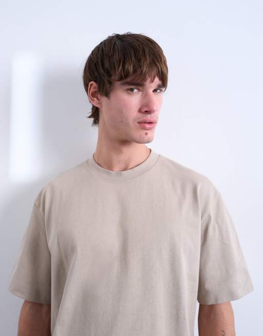 Topman – Svart, vit, beige, salviagrön och mörkgrå, avslappnad t-shirt, 5-pack , 4 av 5