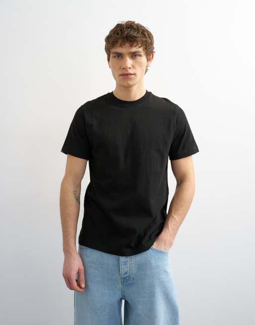 Topman – Svart, vit, marinblå, olivgrön och ljusbeige, klassisk t-shirt, 5-pack , 2 av 5