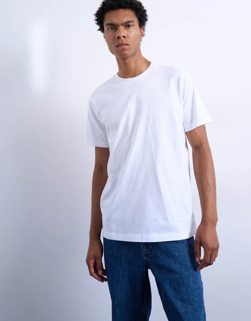 Topman – Svart, vit, naturvit, mörkbrun och mörkgrå t-shirt med klassisk design, 5-pack, 2 av 5