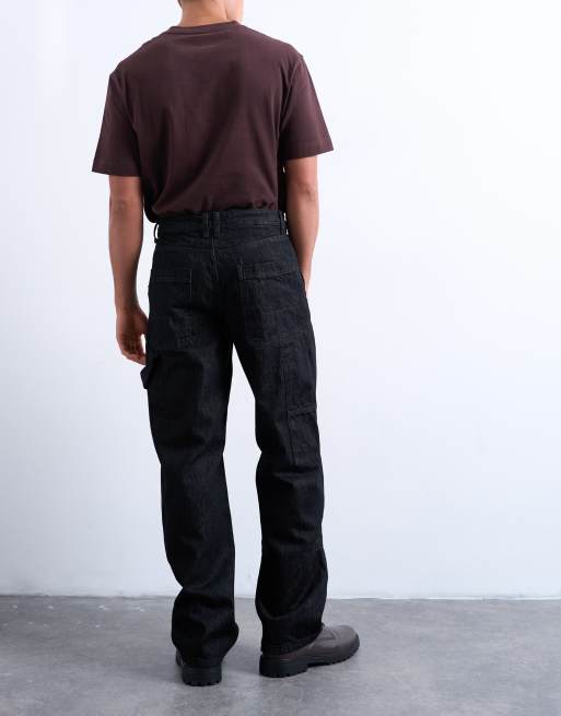 Topman – Svarta, baggy snickarjeans, 5 av 7