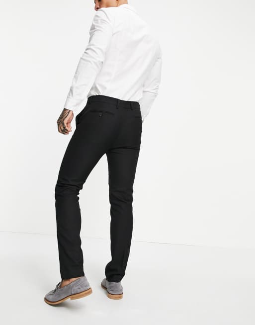 Topman – Svarta kostymbyxor med extra smal passform , 2 av 4