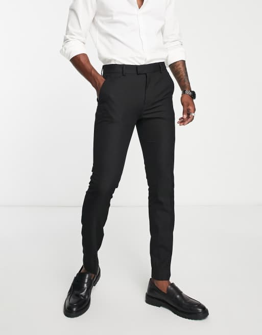Topman – Svarta kostymbyxor med extra smal passform