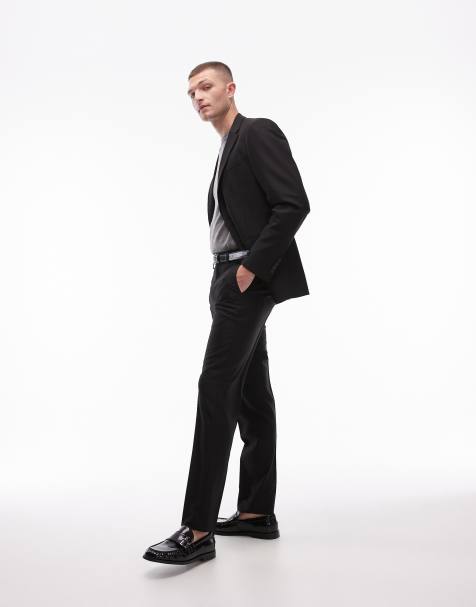 Topman – Svarta kostymbyxor med extra smal passform - view 1