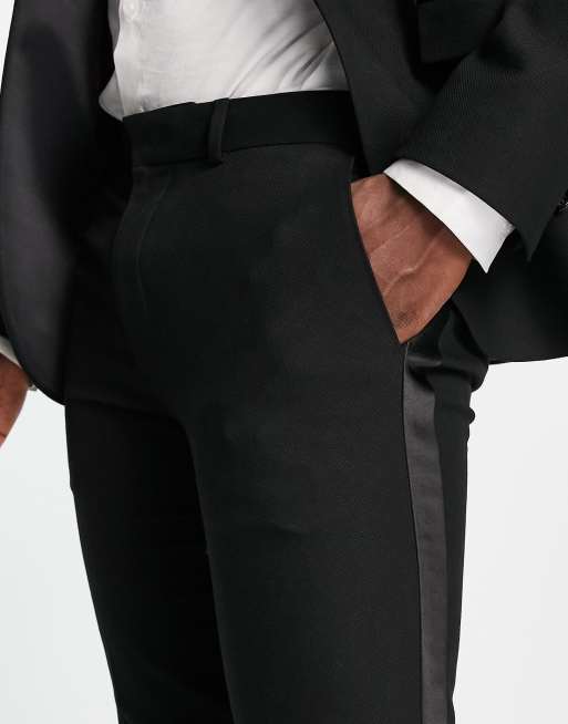 Topman – Svarta, skinny smokingbyxor, del av kostym, 3 av 4