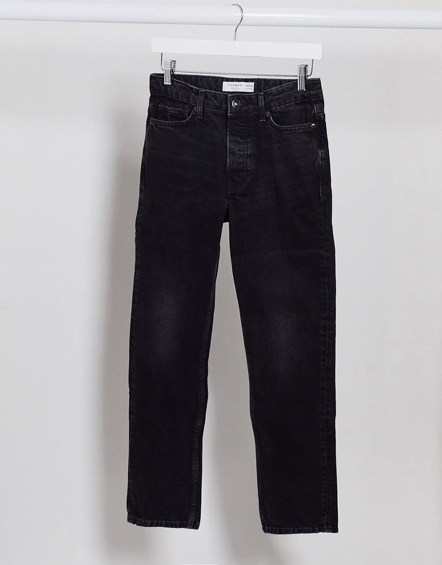 Topman – Svarta straight jeans